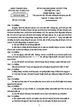 Đề thi chọn học sinh giỏi cấp tỉnh Sinh học lớp 12 - Năm học 2015-2016 - Sở GD & ĐT Bắc Ninh